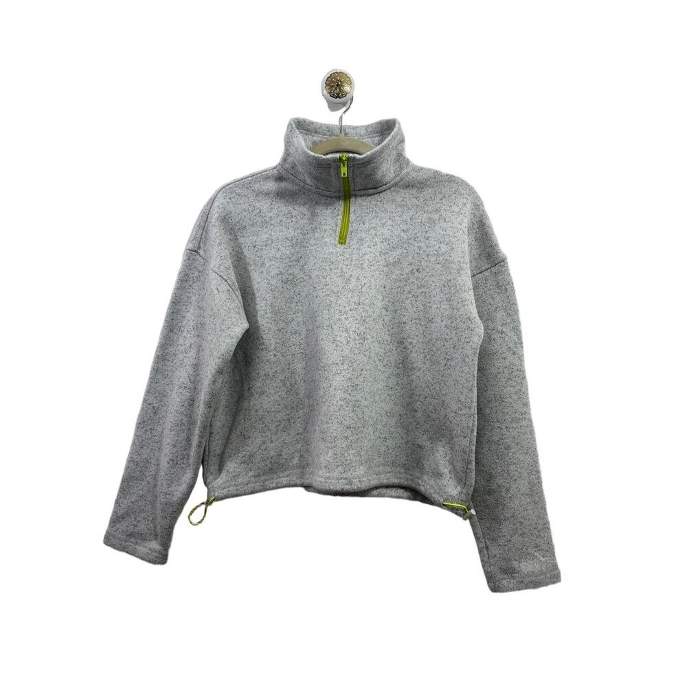 Thread & Supply Sweater Womans Size Small Grey Pullover High Collar Cropped